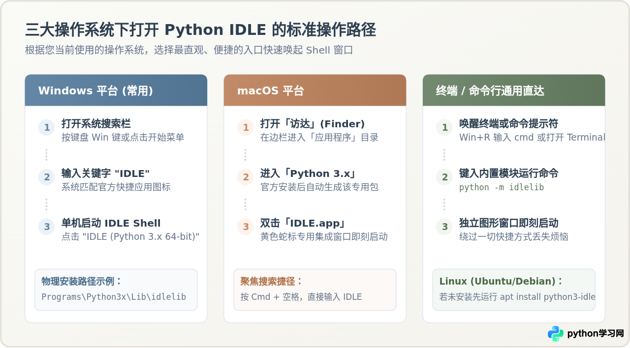 Python自带IDLE在哪里？怎么打开Shell运行窗口
