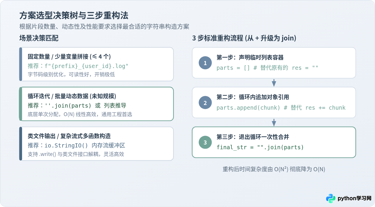 为什么Python循环中不建议用+号拼接字符串