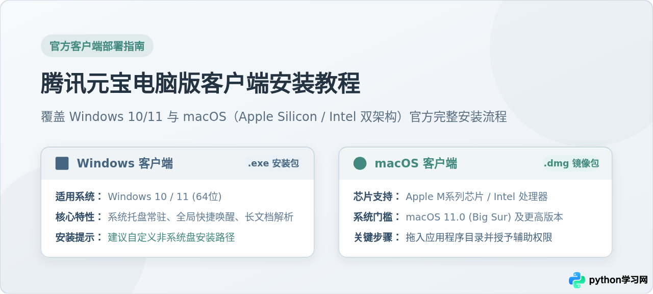 腾讯元宝电脑版怎么下载？Windows与Mac客户端安装教程