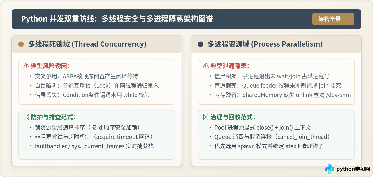 Python多线程死锁与多进程资源泄漏：常见陷阱及避免方法