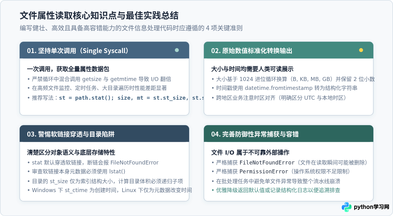 Python怎么获取文件大小和修改时间？os.stat与pathlib属性读取方法