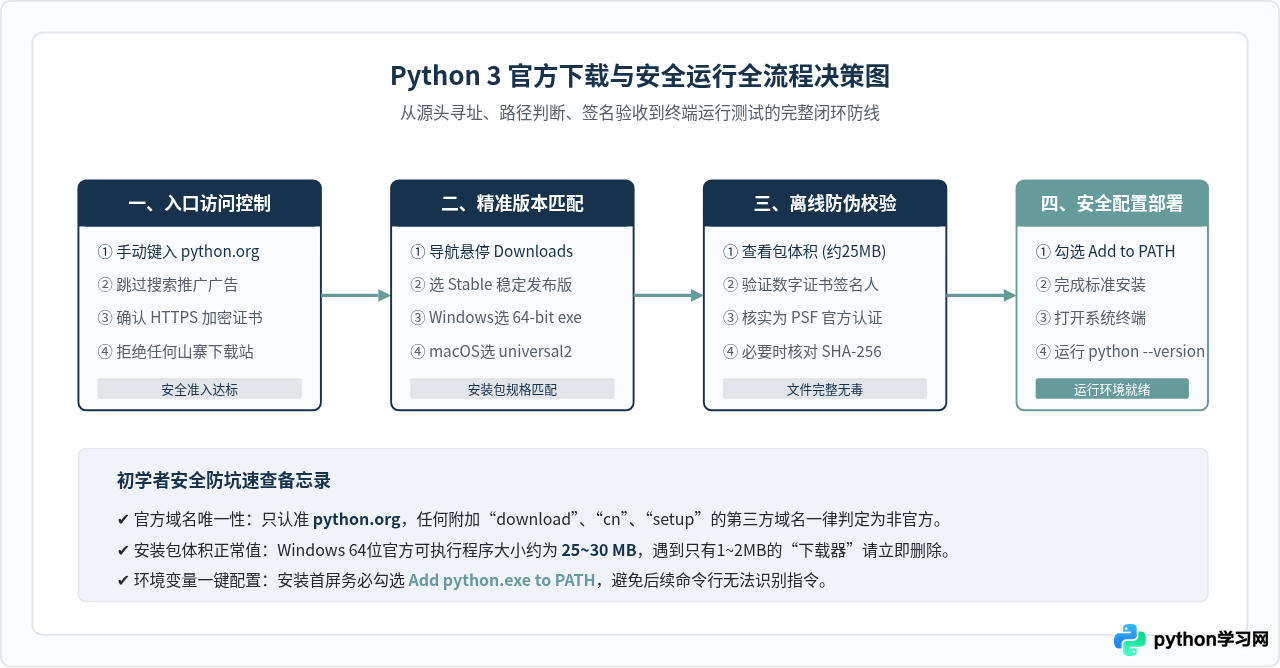 Python 3官网下载入口在哪？怎么识别Python.org避免假冒站点