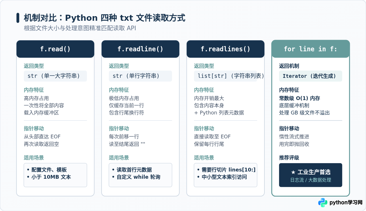 Python怎么打开并读取txt文件内容