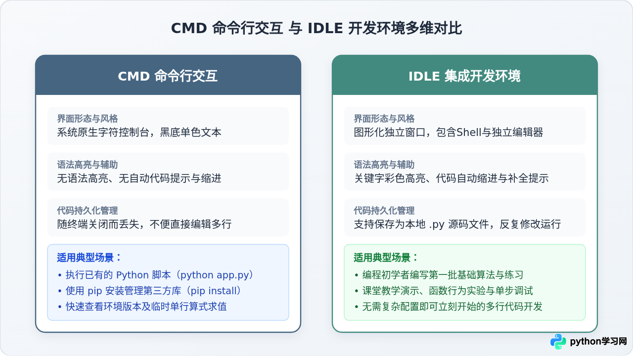Windows怎么打开Python：CMD启动与IDLE使用步骤
