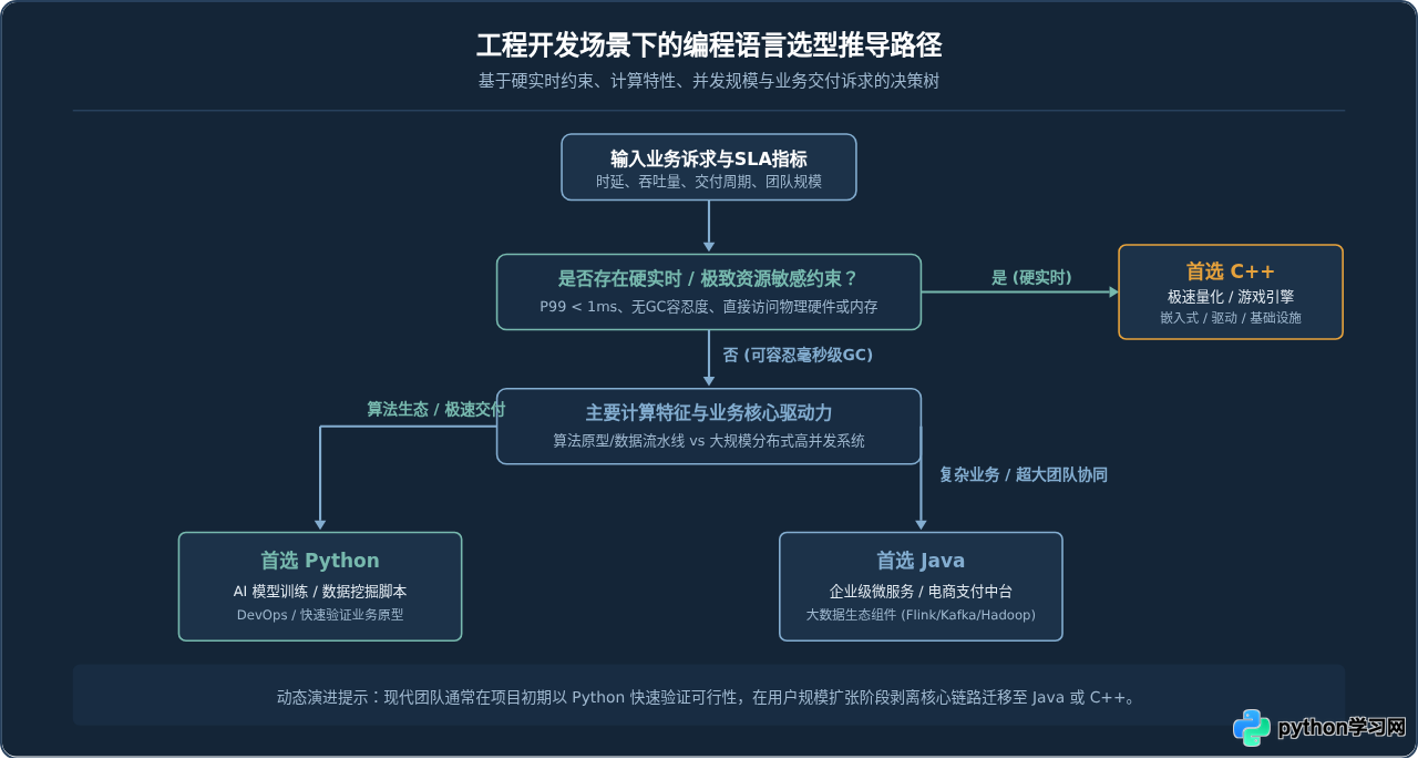 Python vs Java vs C++：不同开发场景下的语言选型指南