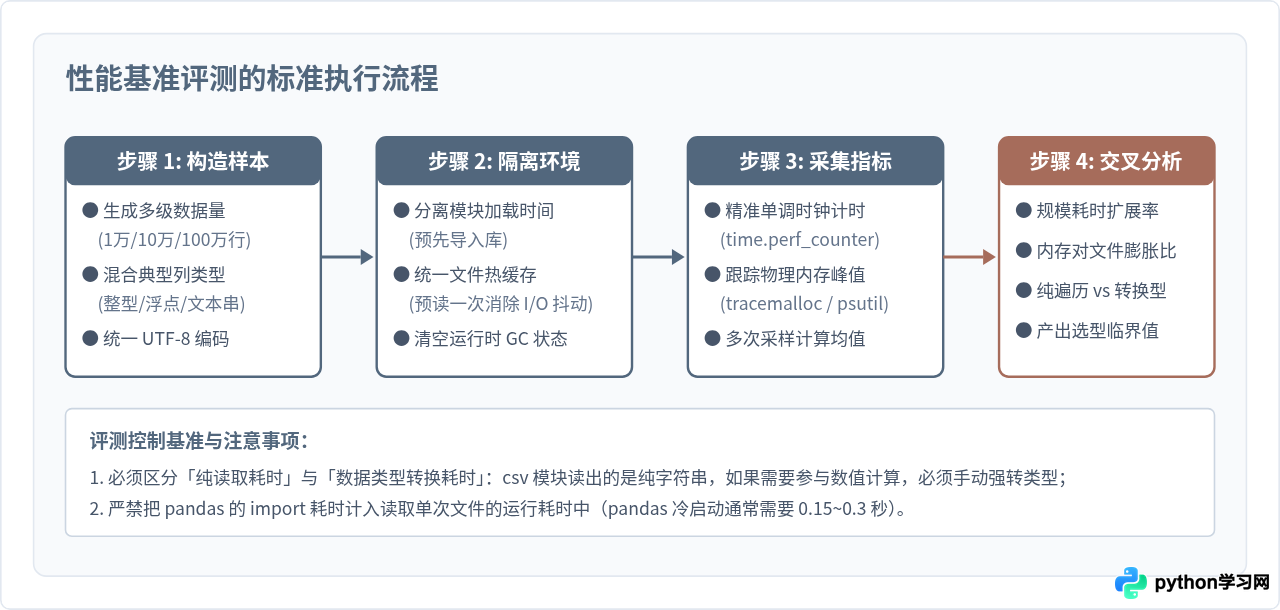 Python中csv模块与pandas读取CSV的性能对比