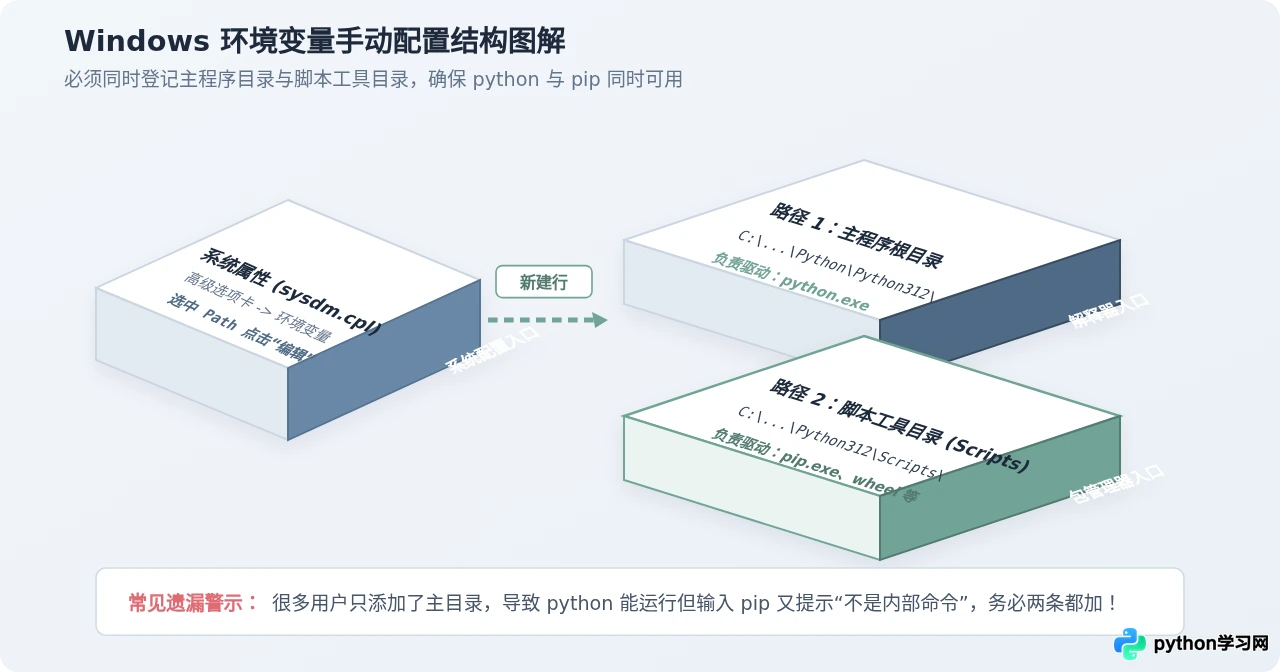 Windows命令行运行Python提示“不是内部或外部命令”怎么解决
