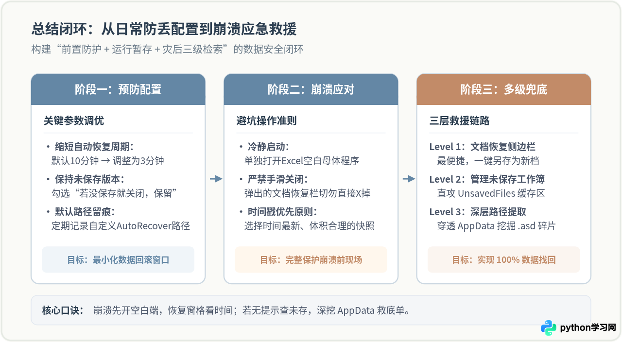 Excel崩溃后怎么找回未保存的文件？自动恢复文件位置与还原步骤