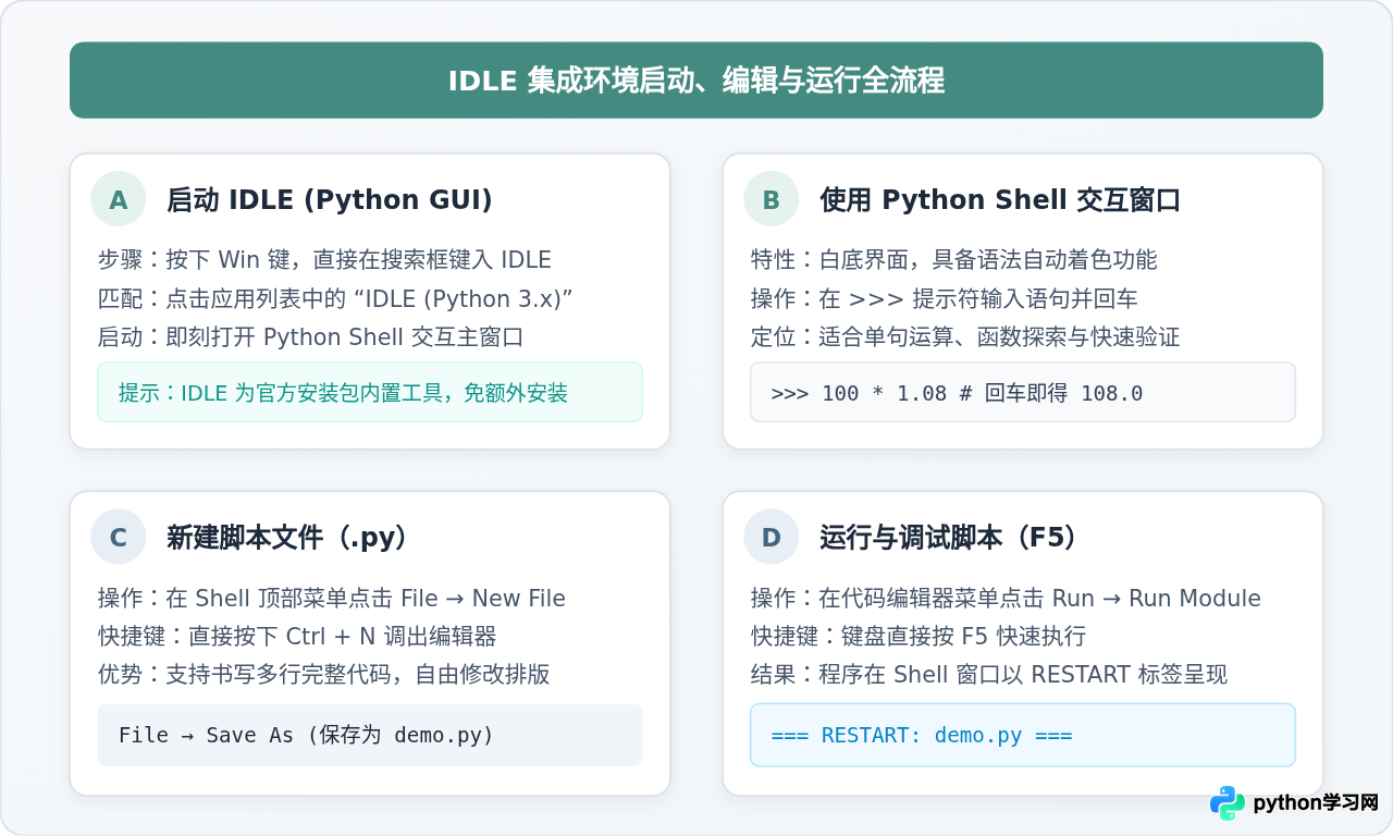 Windows怎么打开Python：CMD启动与IDLE使用步骤
