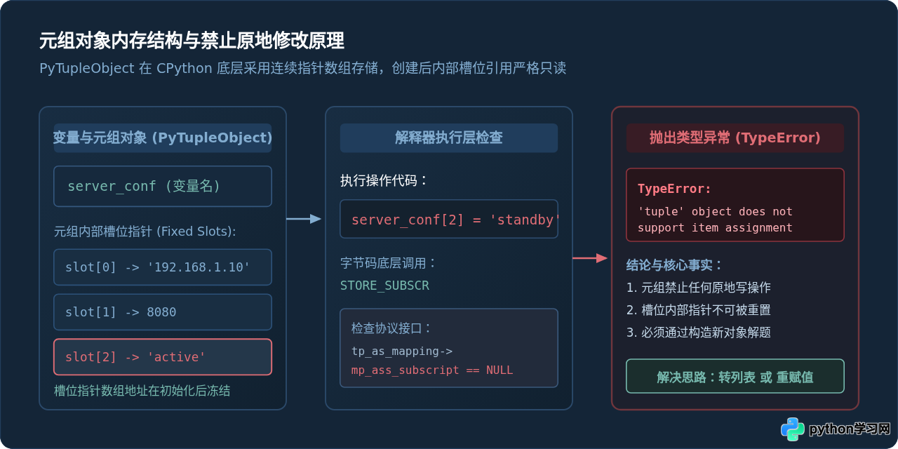 Python元组不可变怎么修改？转换列表或重新赋值方案