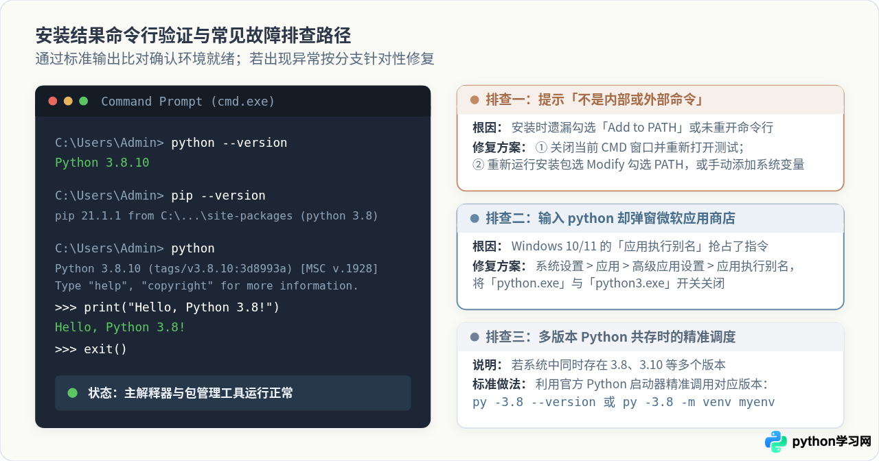 Windows系统下载并安装Python 3.8的完整步骤