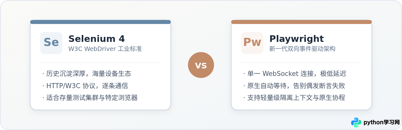 Python Web自动化选Selenium还是Playwright？主流浏览器控制库对比
