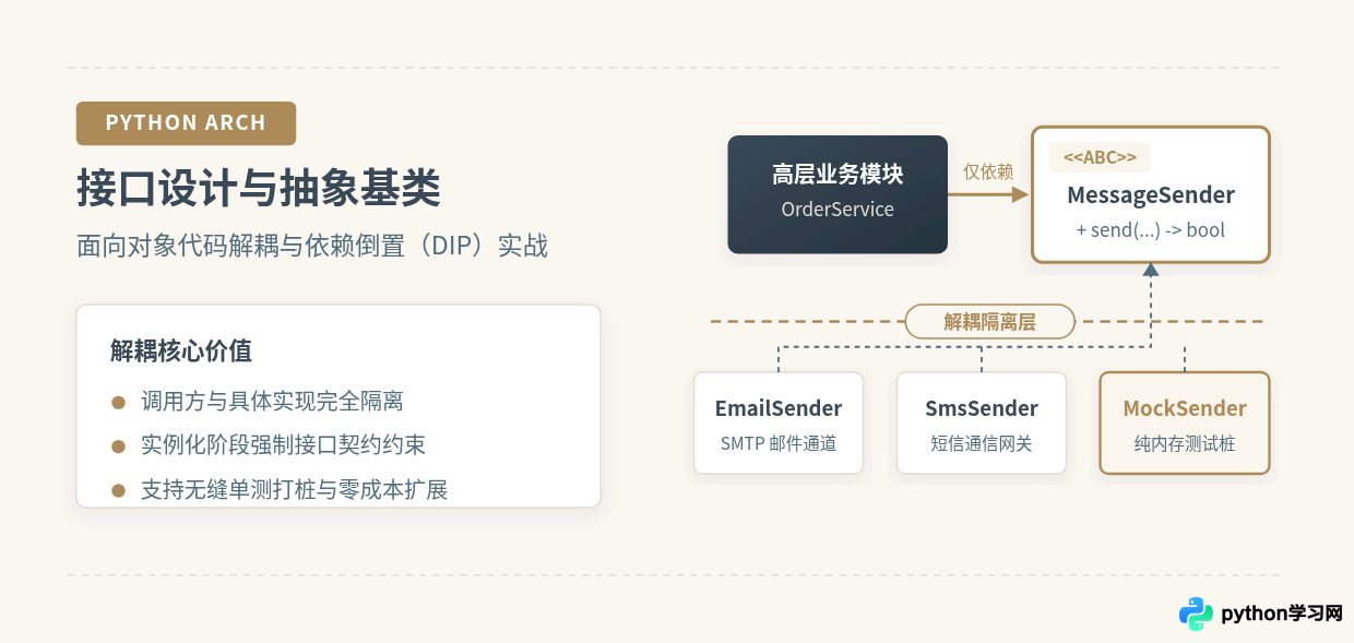 Python接口设计示例：通过抽象基类实现代码解耦