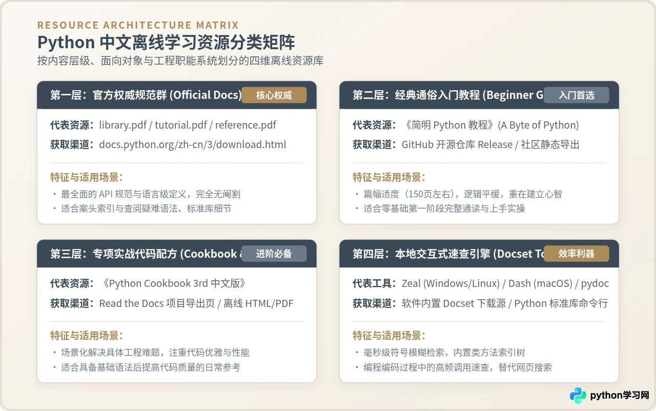 哪里可以下载Python中文PDF手册？离线学习资料整理