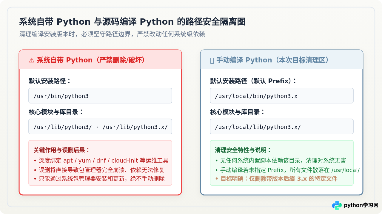 Linux系统怎么手动删除编译安装的Python旧版本