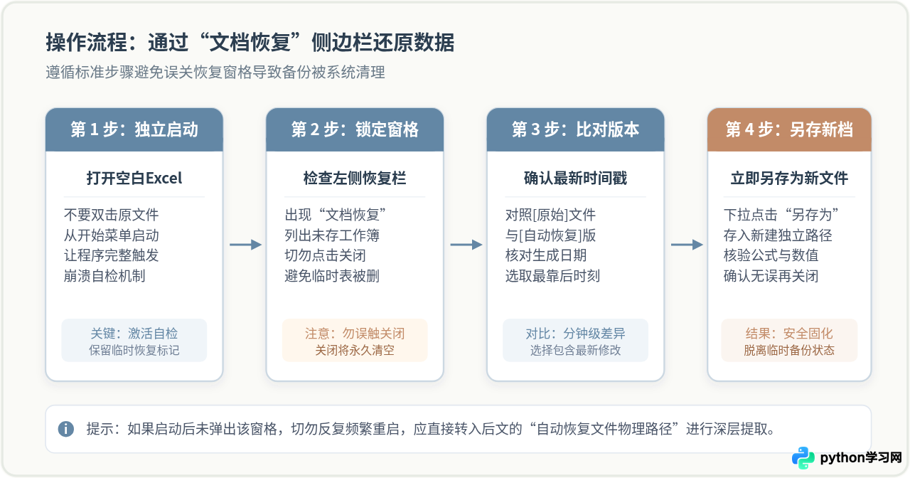 Excel崩溃后怎么找回未保存的文件？自动恢复文件位置与还原步骤