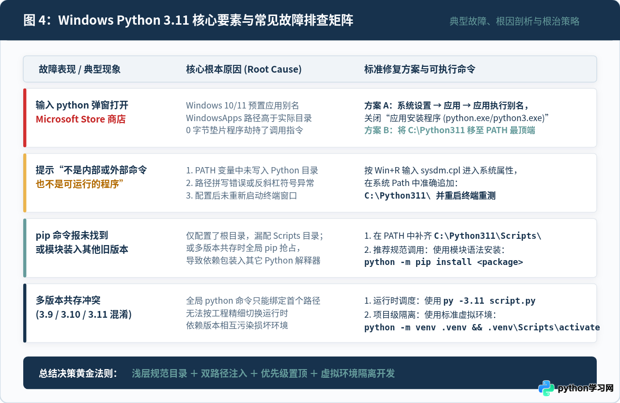 Windows系统安装Python 3.11及环境变量配置指南