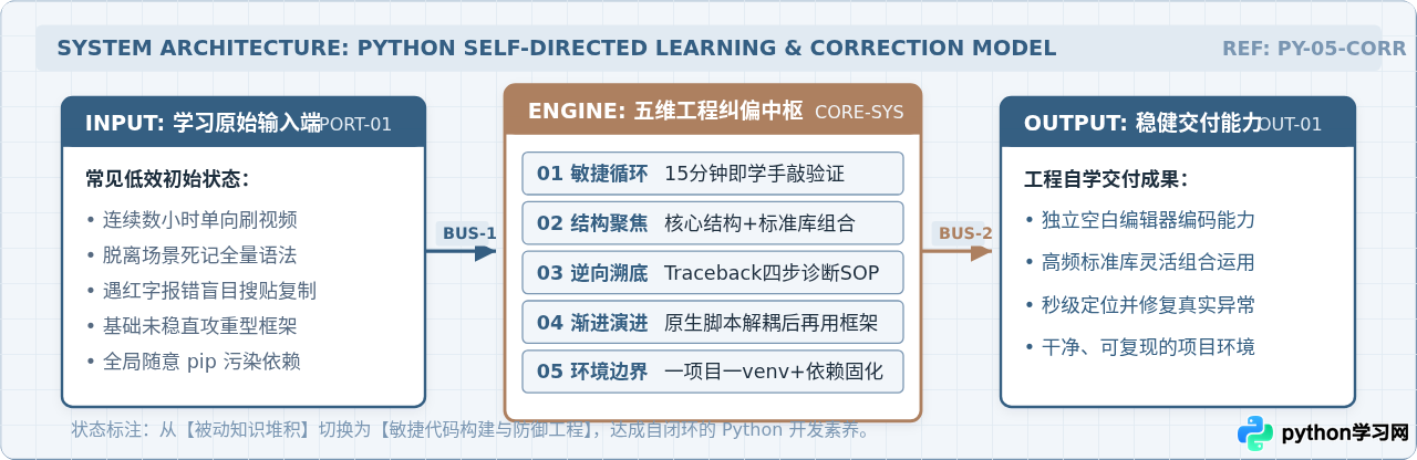 Python自学避坑指南：初学者常见的5个误区与纠正