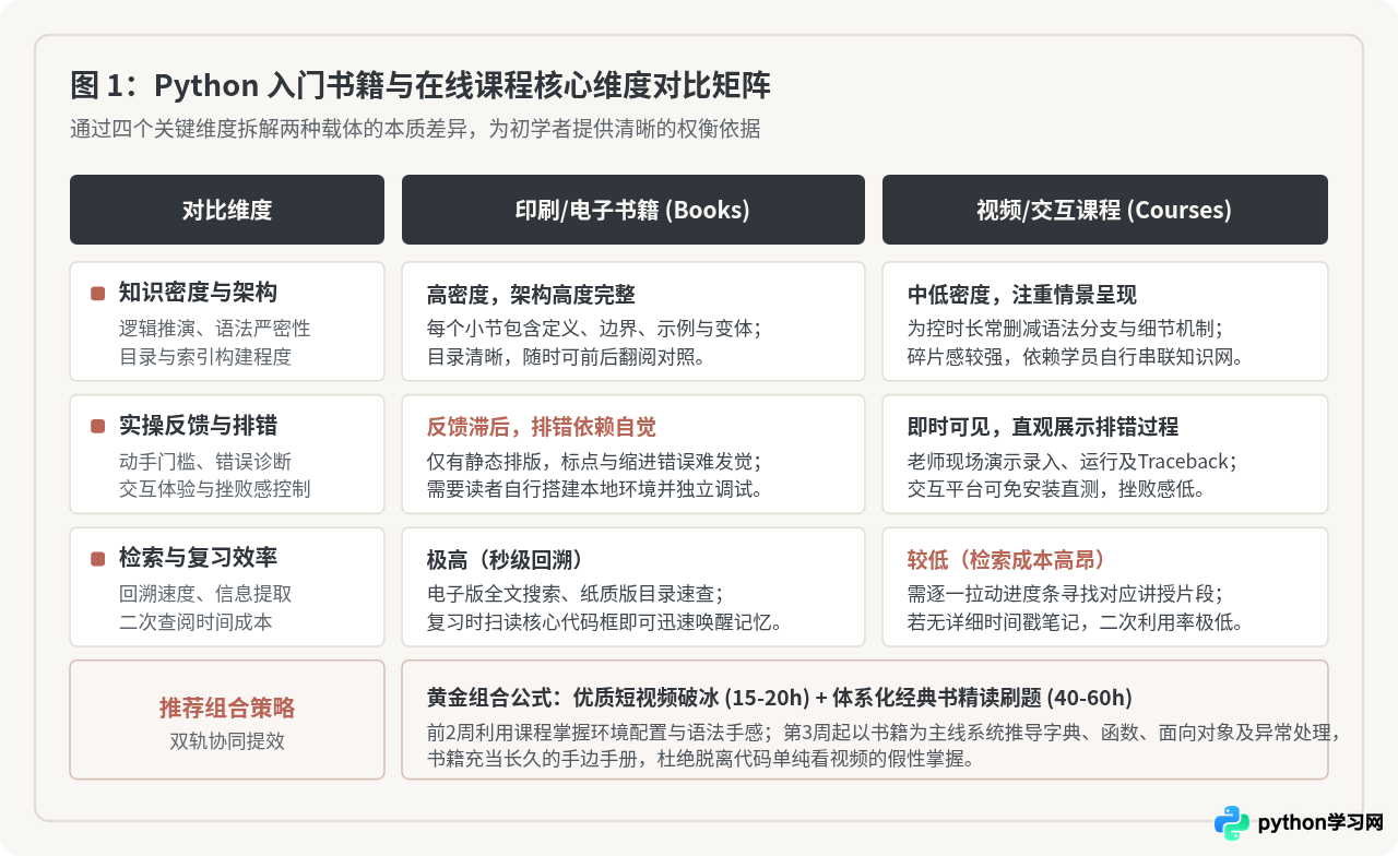 优质Python入门书籍与在线课程资源筛选指南