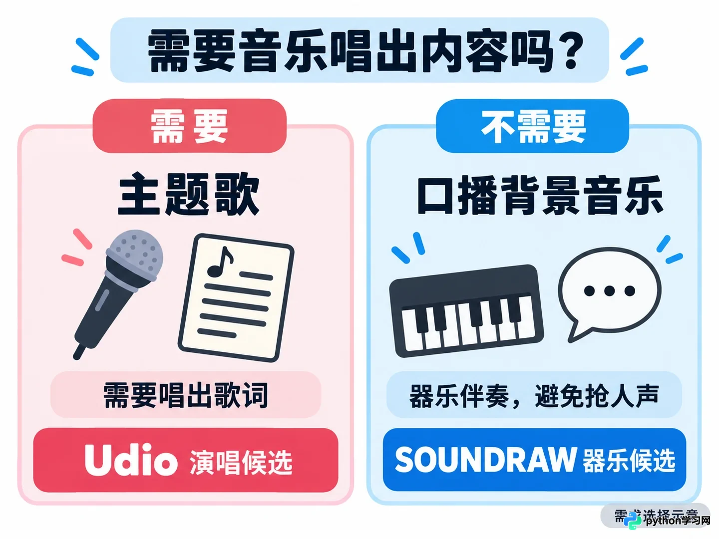 Udio与Soundraw人声功能对比:AI音乐平台能否生成带歌词的演唱