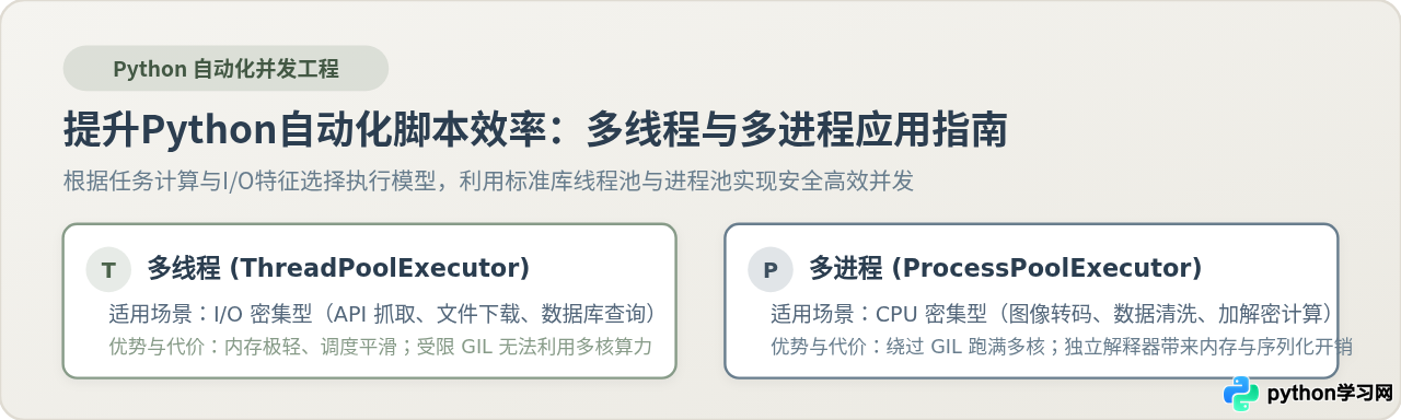 提升Python自动化脚本效率：多线程与多进程应用指南