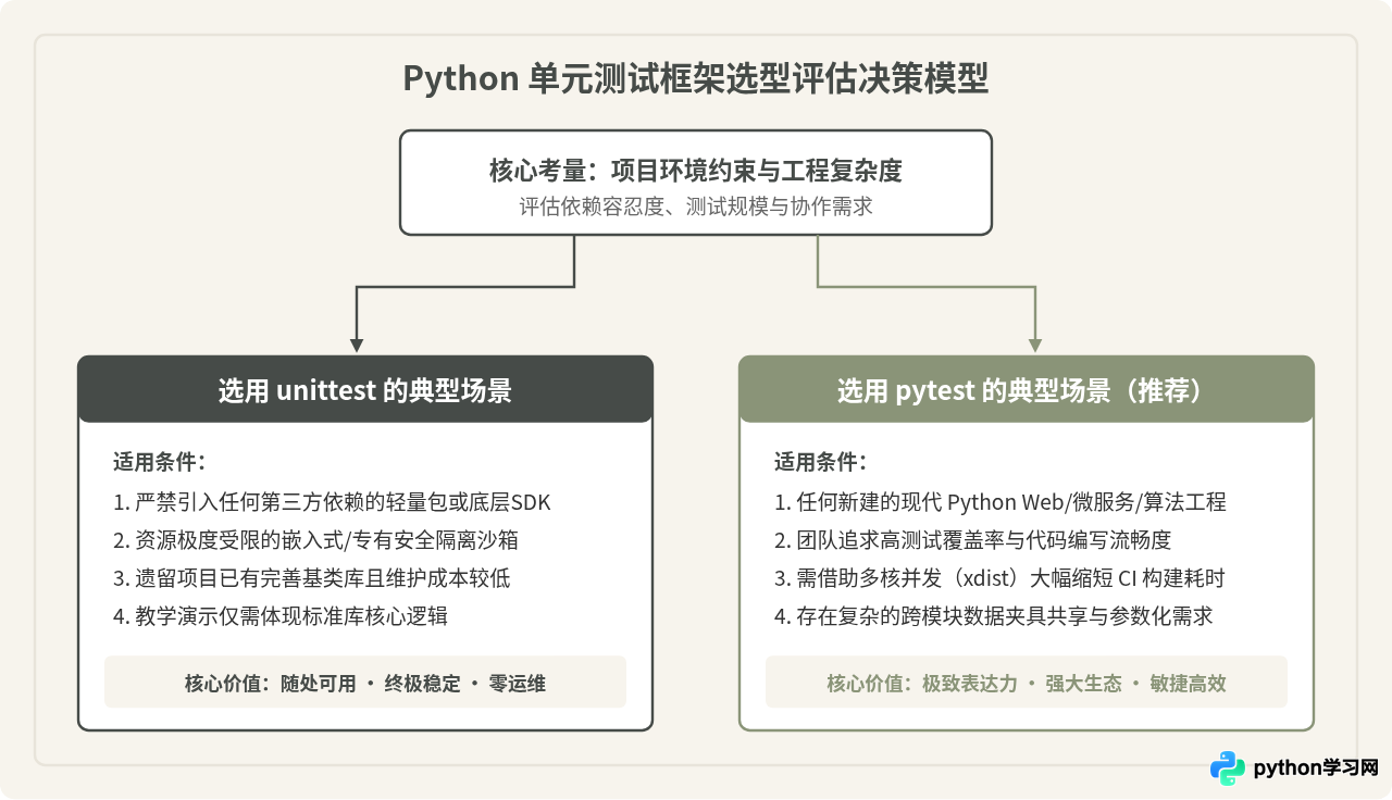 Python单元测试框架选型：unittest与pytest核心区别对比