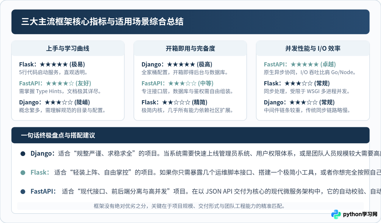 Python Web框架有哪些？Django、Flask与FastAPI主流盘点