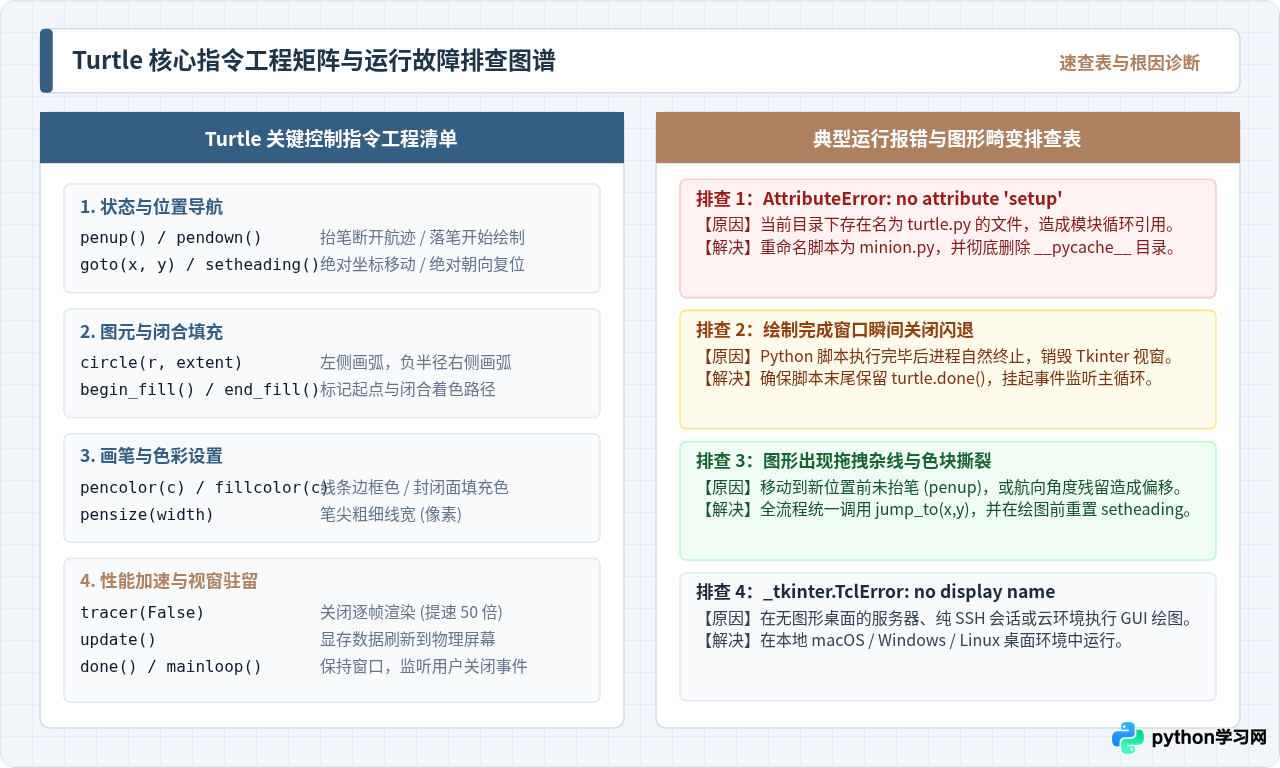 Python turtle库绘制小黄人完整代码及运行教程