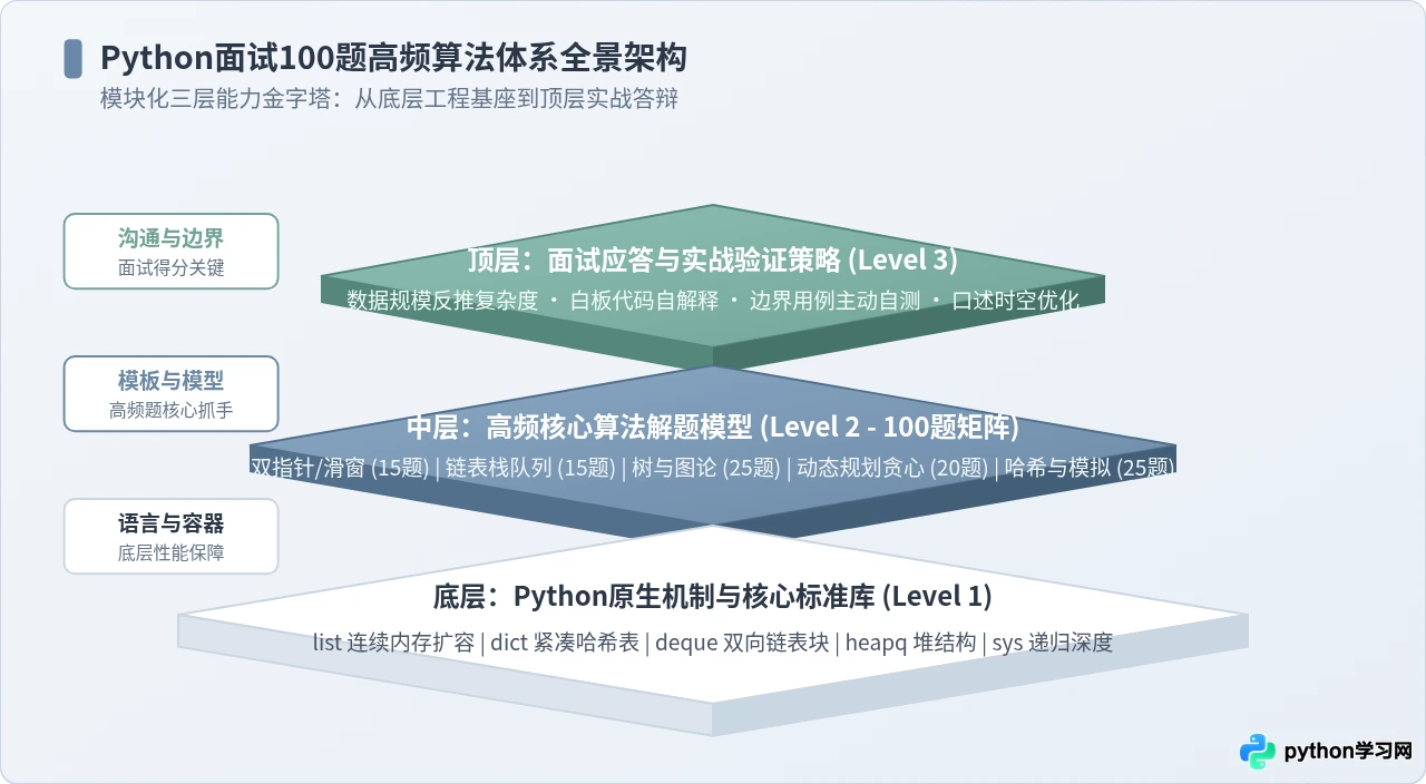 Python面试必刷100题：高频算法与数据结构实战详解