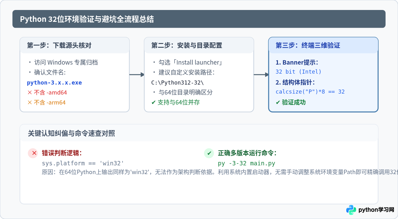 Python官方32位安装包下载入口及文件识别方法