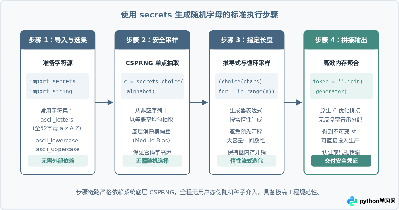 Python用secrets模块生成更安全的随机字母