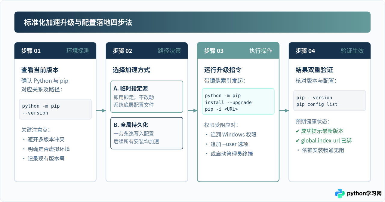 怎么使用国内镜像源加速Python pip升级
