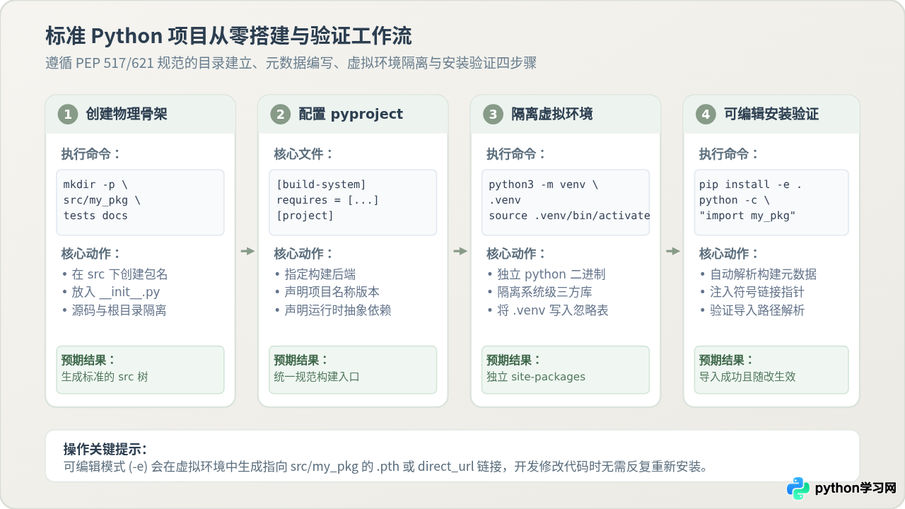 标准Python项目结构指南：模块划分与依赖管理