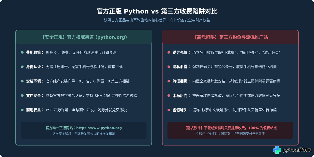 Python下载需要付费吗？官方版本个人与商用均免费