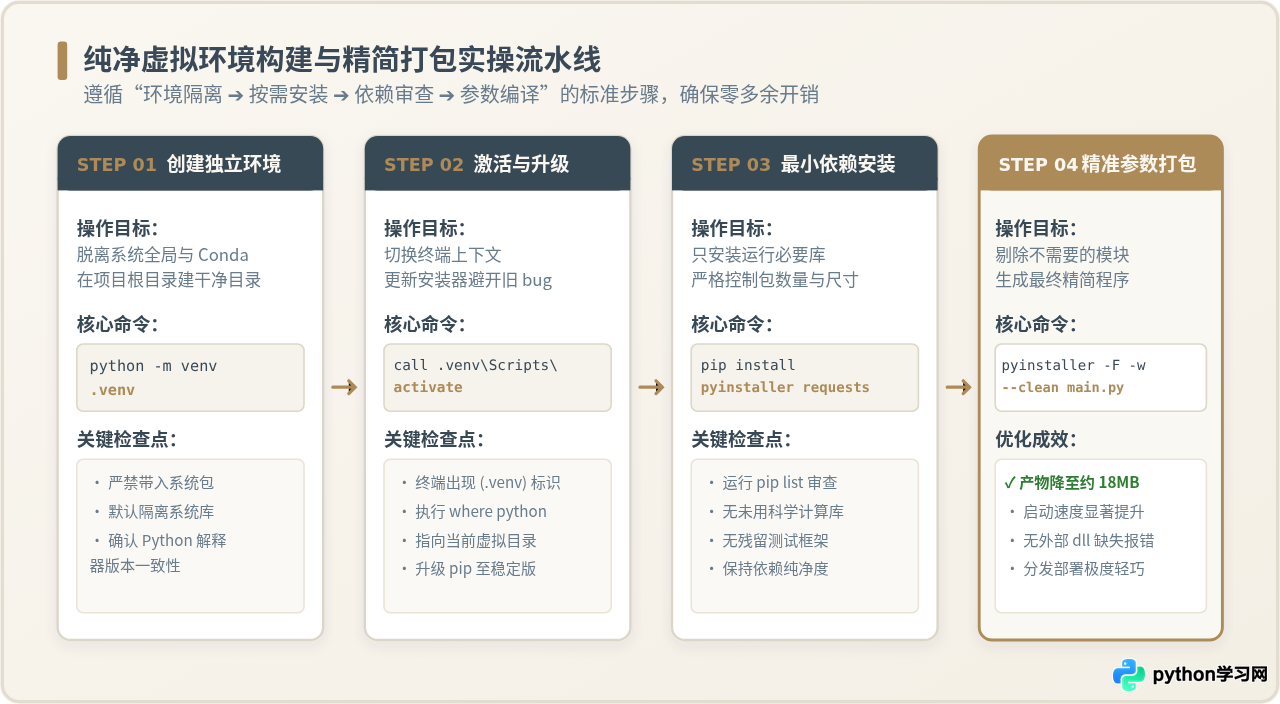 Python打包exe后体积过大？减小文件大小的优化方法