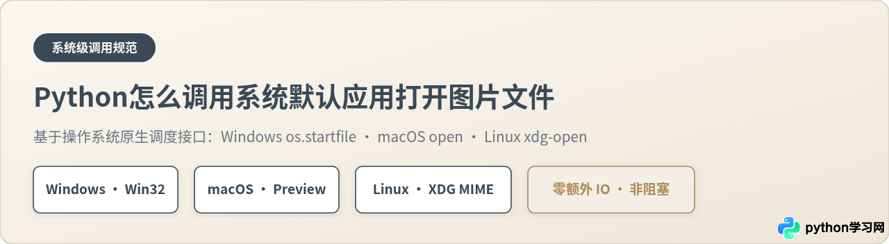 Python怎么调用系统默认应用打开图片文件