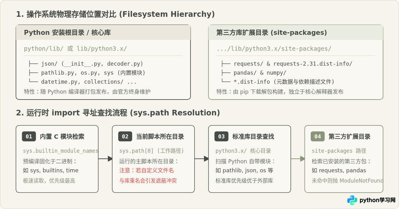 Python标准库与第三方库的区别及常用模块盘点