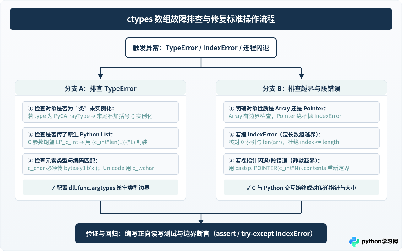 Python ctypes数组索引越界或报TypeError怎么解决