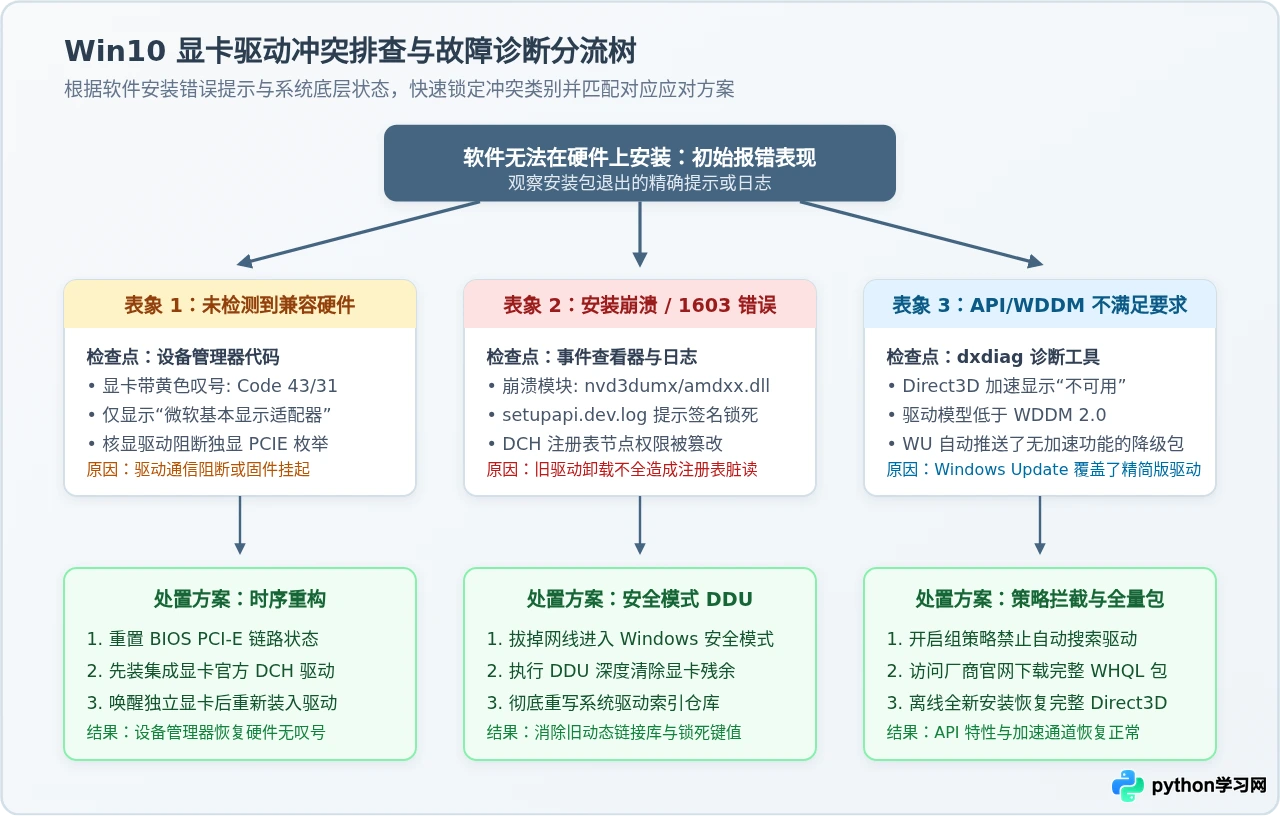显卡驱动冲突导致Win10软件无法在硬件上安装的排查技巧