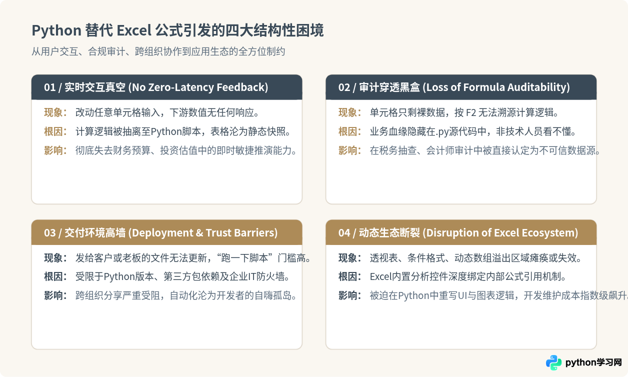 Python自动化办公能完全替代Excel公式吗？局限性解析