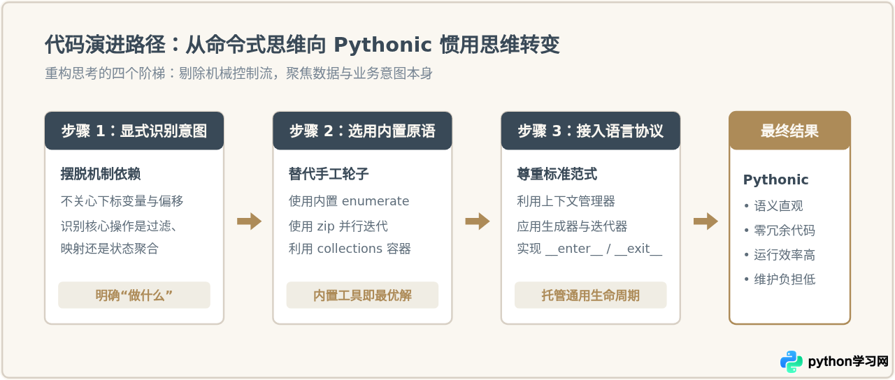 什么是Pythonic代码？新手常见冗长写法与简洁优化对比