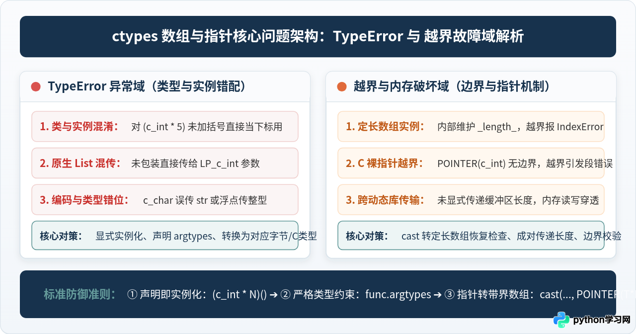 Python ctypes数组索引越界或报TypeError怎么解决