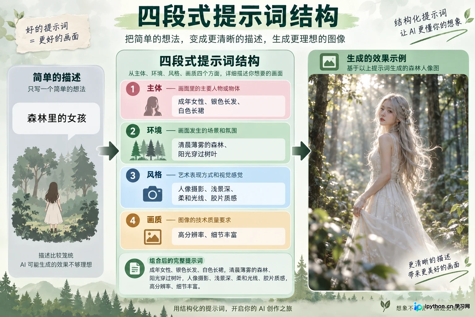 提示词四段式结构拆解示例