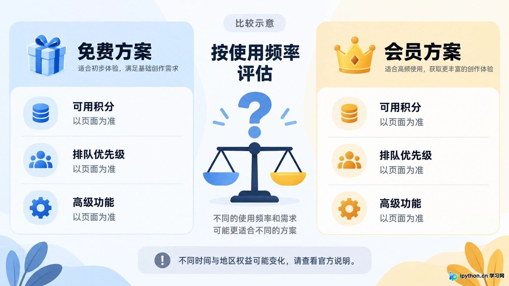 会员权益通常包含优先生成权和更快的处理速度