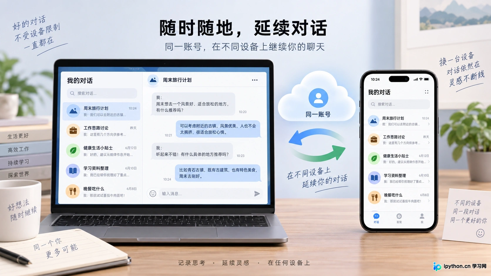 账号体系实现云端同步,但需注意两端加载差异