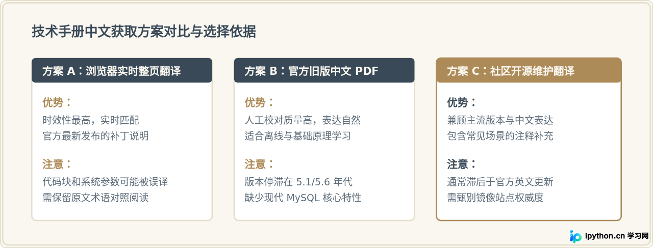 技术文档中文获取方案与权衡分析