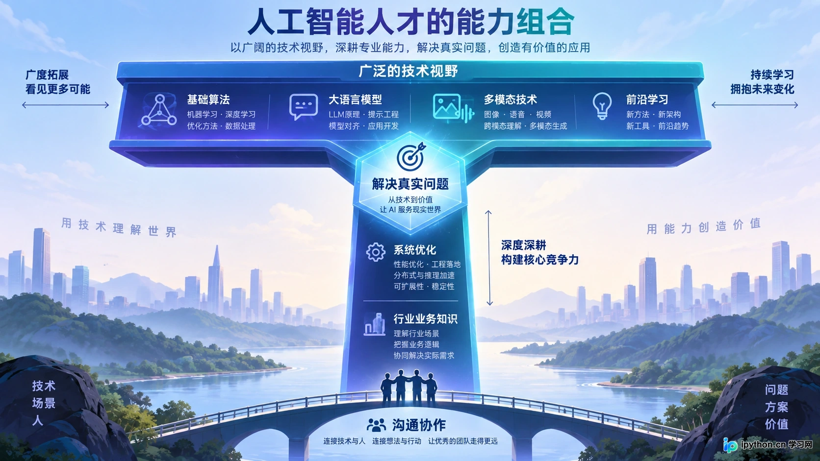 横广纵深的T型能力结构在AI职业发展中应用