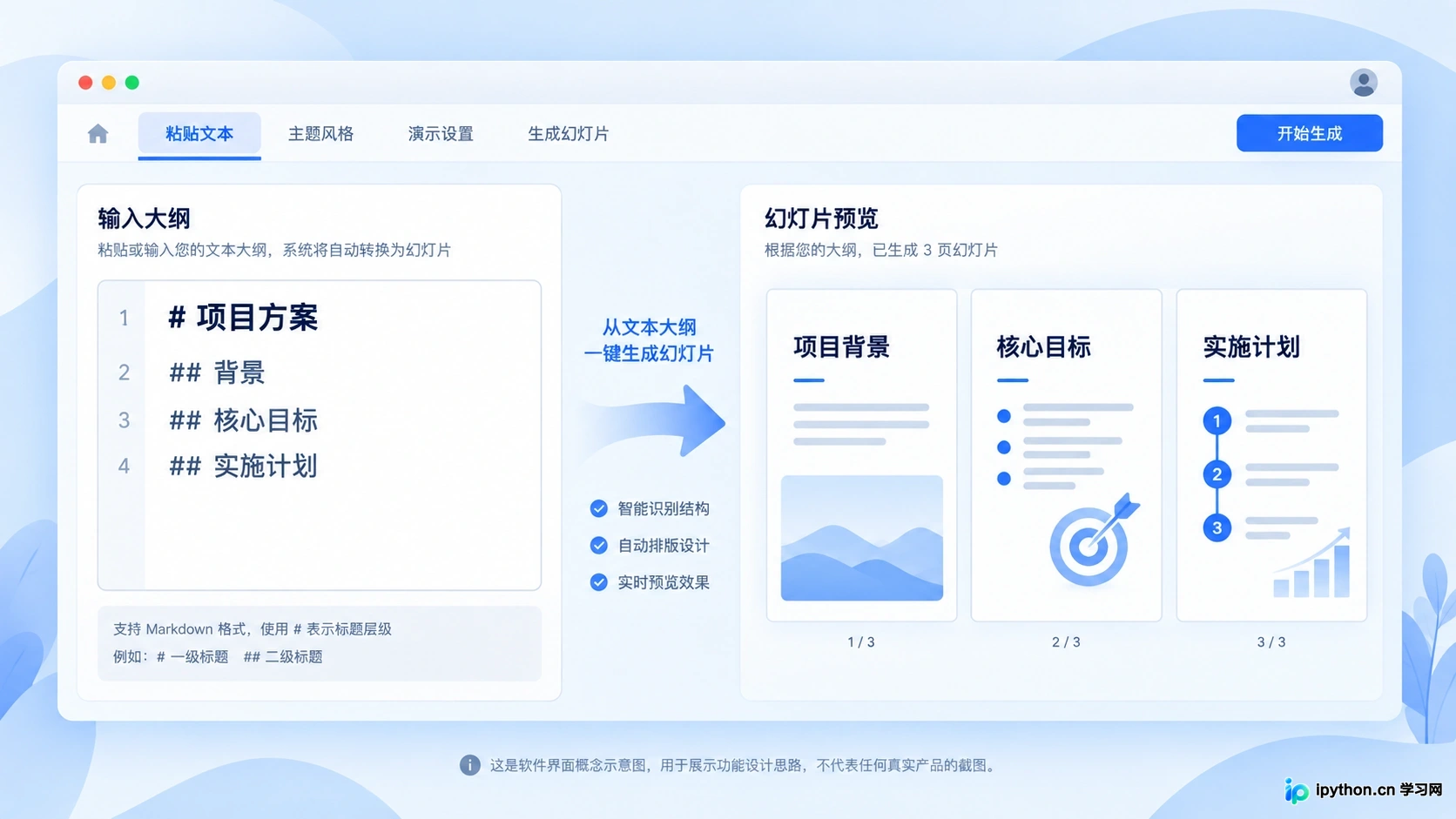 Gamma的文本输入与实时预览界面