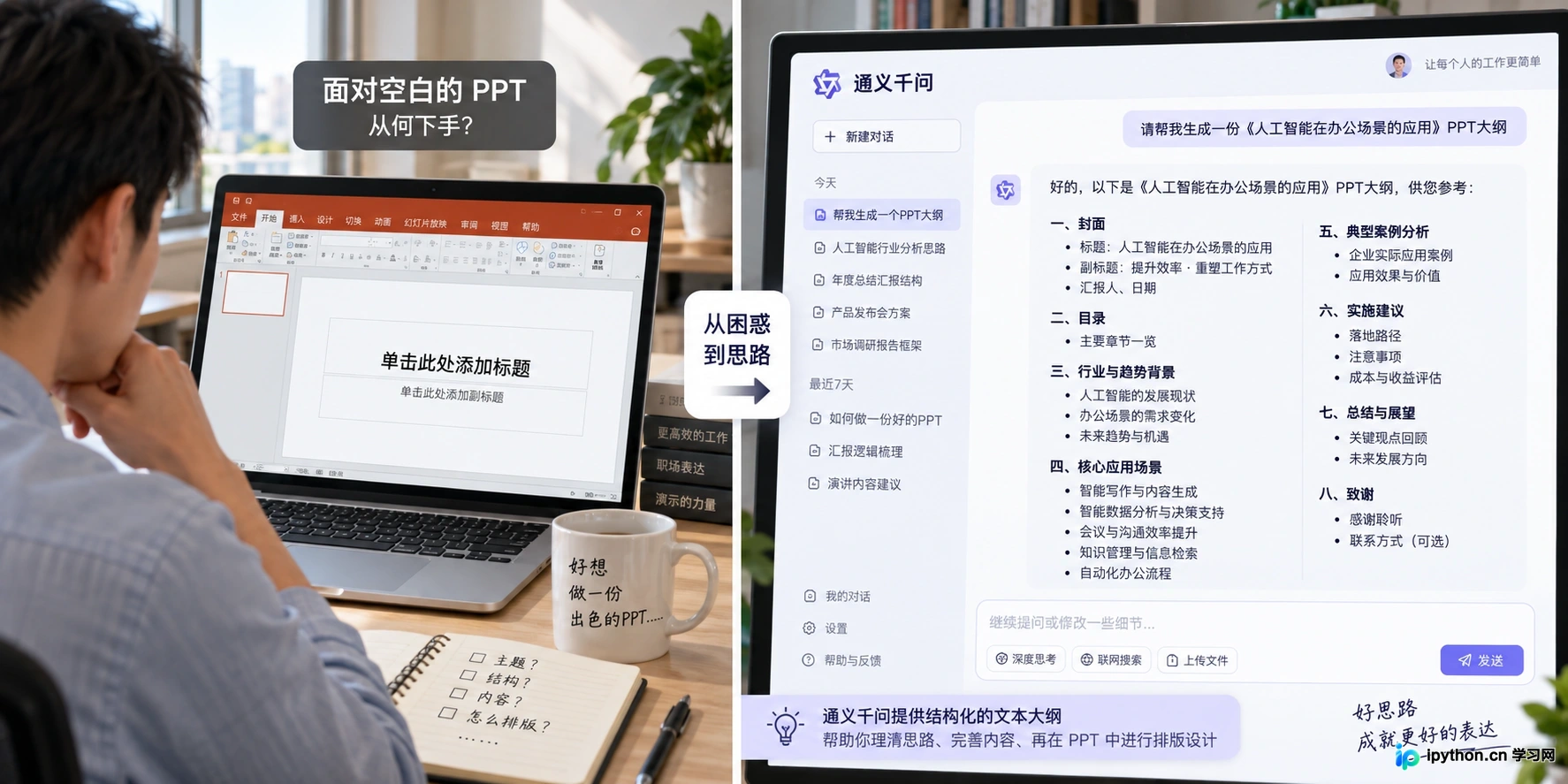 通义千问能直接生成PPT文件吗？当前能力边界与正确用法