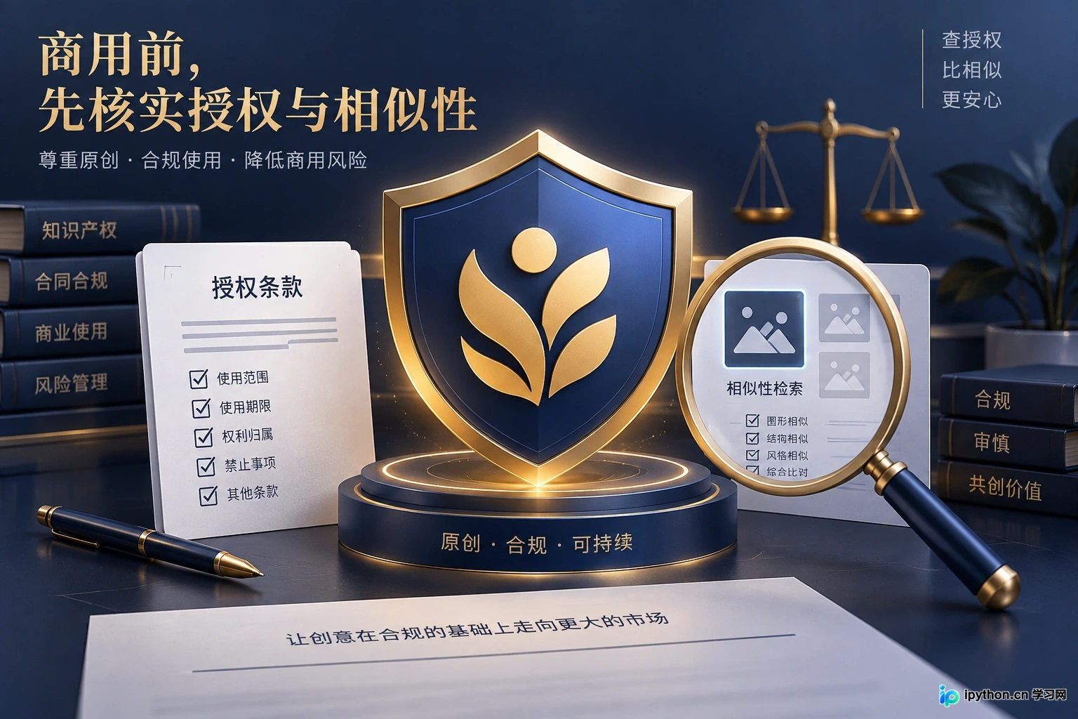 专用工具提供版权保障和相似度检索,降低商业使用风险。